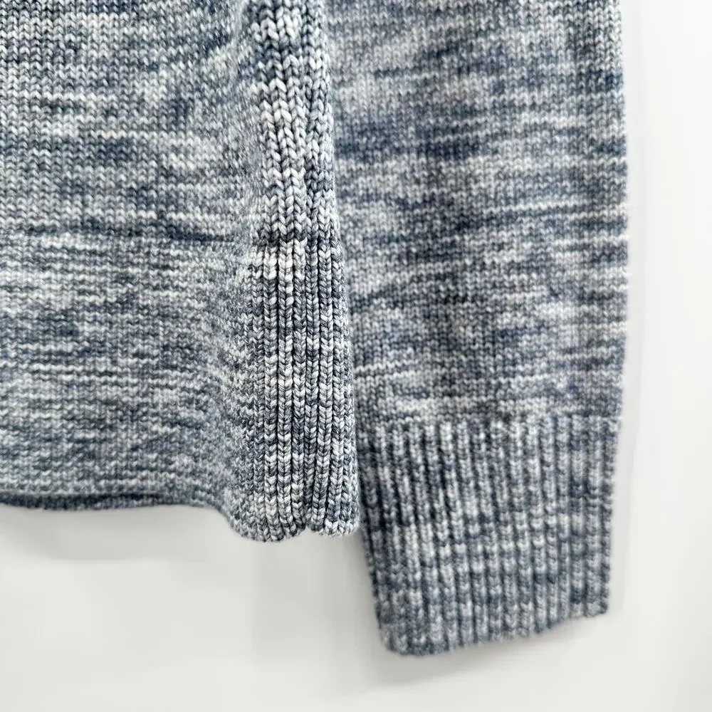 Lululemon Boxy Cotton-Blend Sweater Fisherman Knit‎ in Blue Gray Size Small - Picture 7 of 13